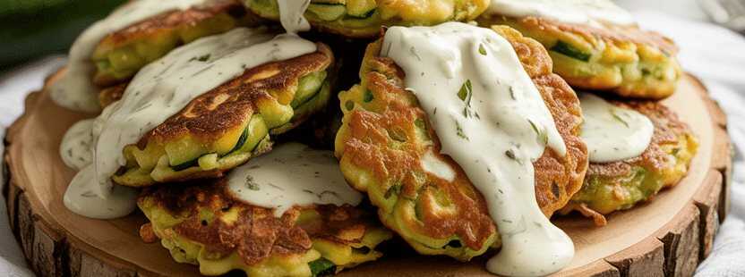 In Null komma nichts fertig, einfache Zucchini-Bratlinge – so sieht es fertig aus