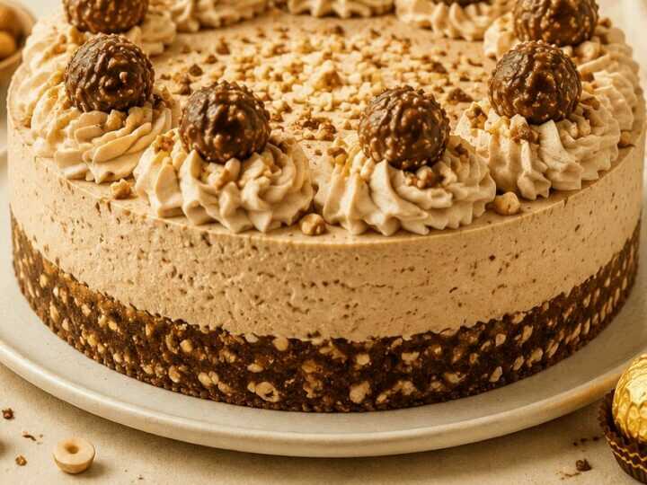 In nur 20 Minuten fertig und ganz ohne Backen: Das unwiderstehliche Ferrero Rocher Torten-Rezept!