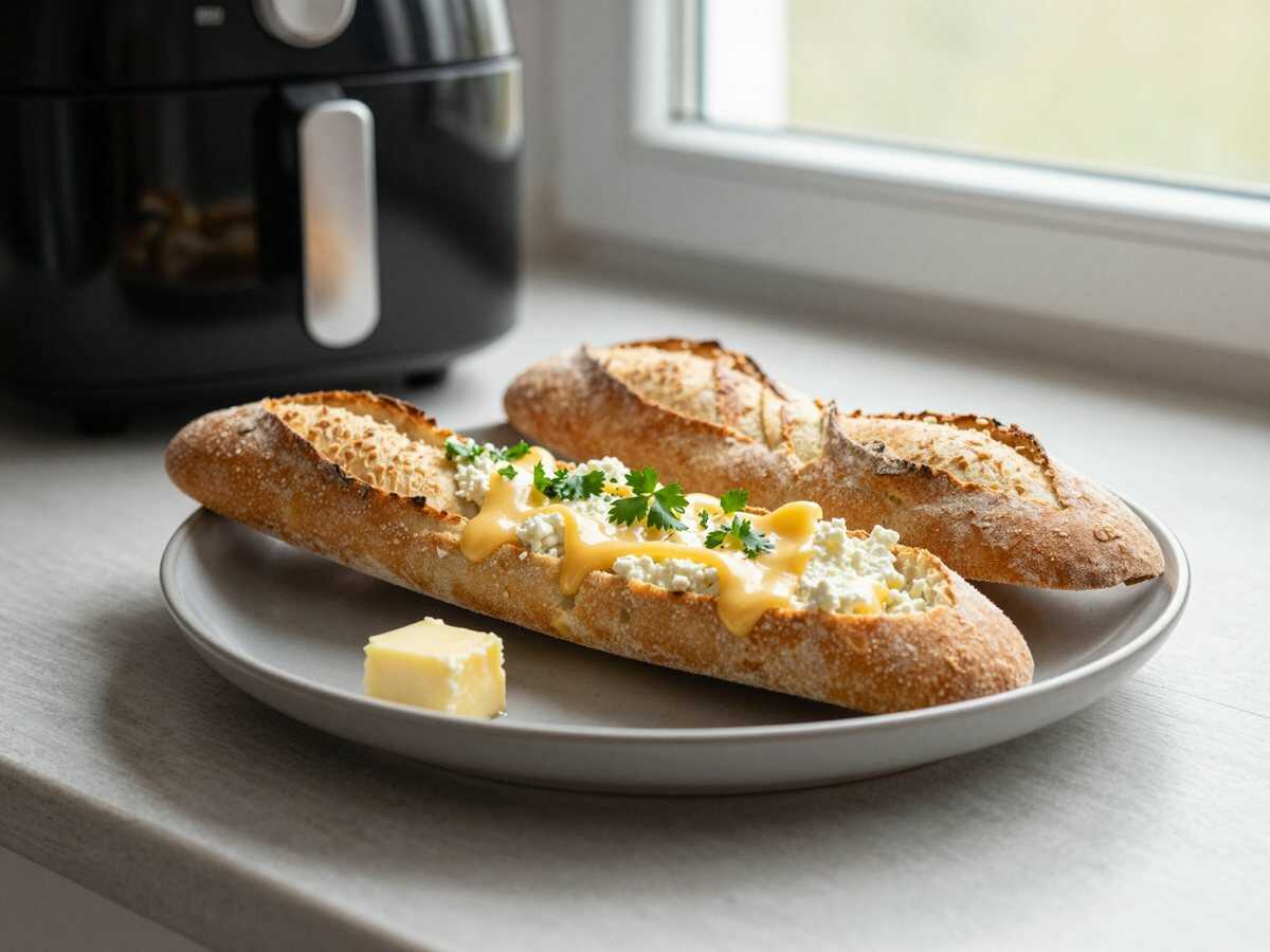 Käse-Zupfbrot aus dem Airfryer – in nur 15 Minuten auf dem Tisch – während der Zubereitung