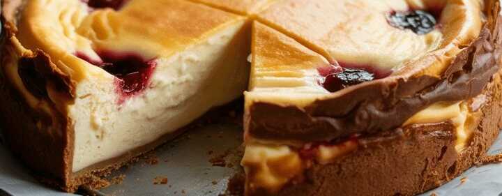 Käsekuchen mit 800 g Quark ohne Boden in 10 Minuten im Ofen