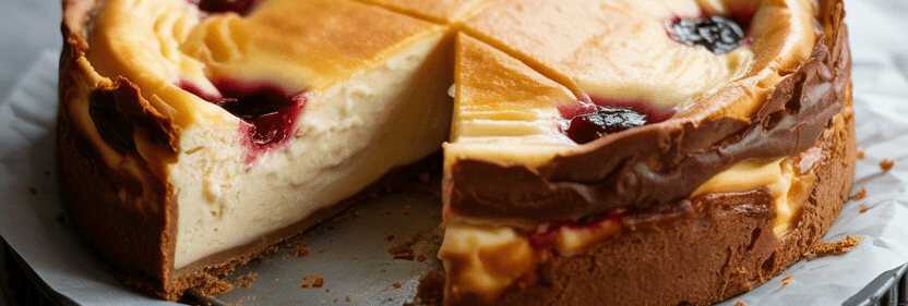 Käsekuchen mit 800 g Quark ohne Boden in 10 Minuten im Ofen