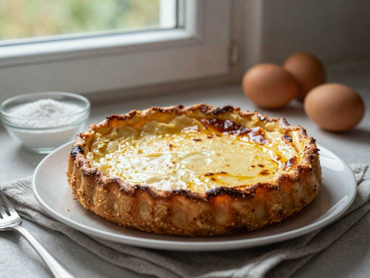 Käsekuchen mit 800 g Quark ohne Boden in 10 Minuten im Ofen – während der Zubereitung