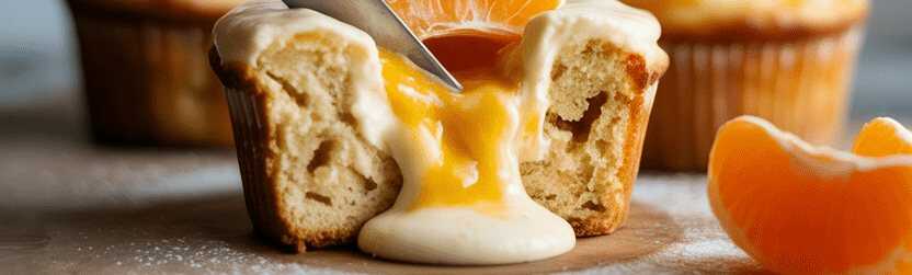 Käsekuchen Muffins mit Mandarinen & 250 g Magerquark – so sieht es fertig aus
