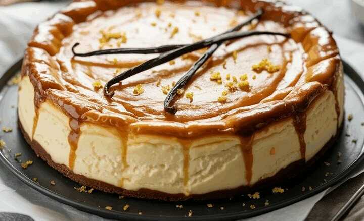 Käsekuchen ohne Boden in 5 Minuten in den Ofen