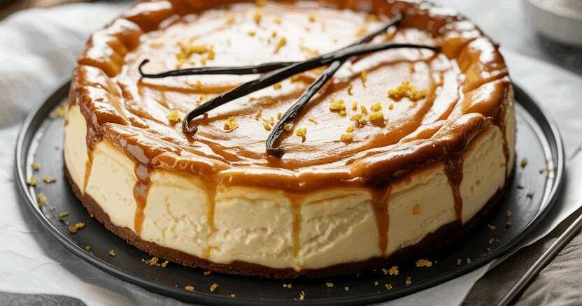 Käsekuchen ohne Boden in 5 Minuten in den Ofen