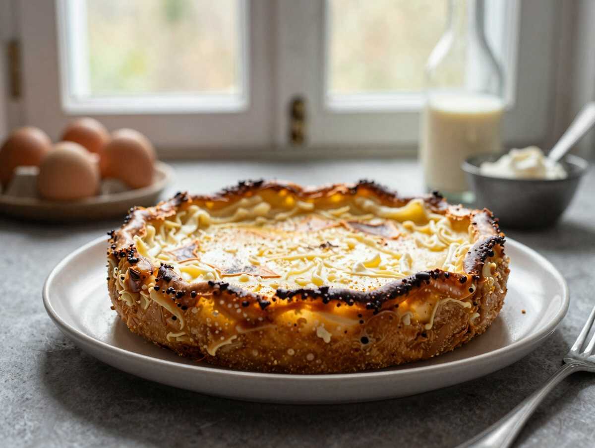 Käsekuchen ohne Boden in 5 Minuten in den Ofen – während der Zubereitung