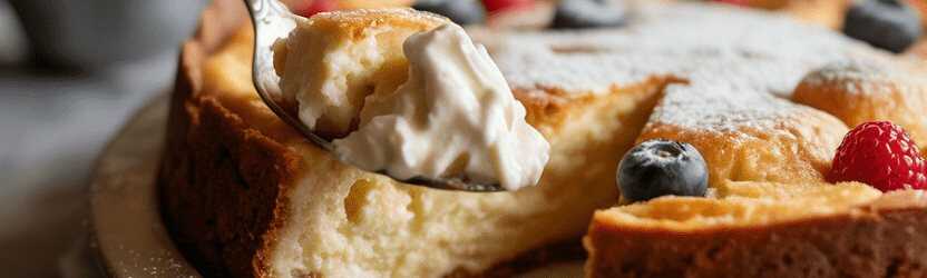 Käsekuchen ohne Boden mit 800 g Quark, total lecker!