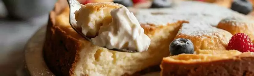 Käsekuchen ohne Boden mit 800 g Quark, total lecker!
