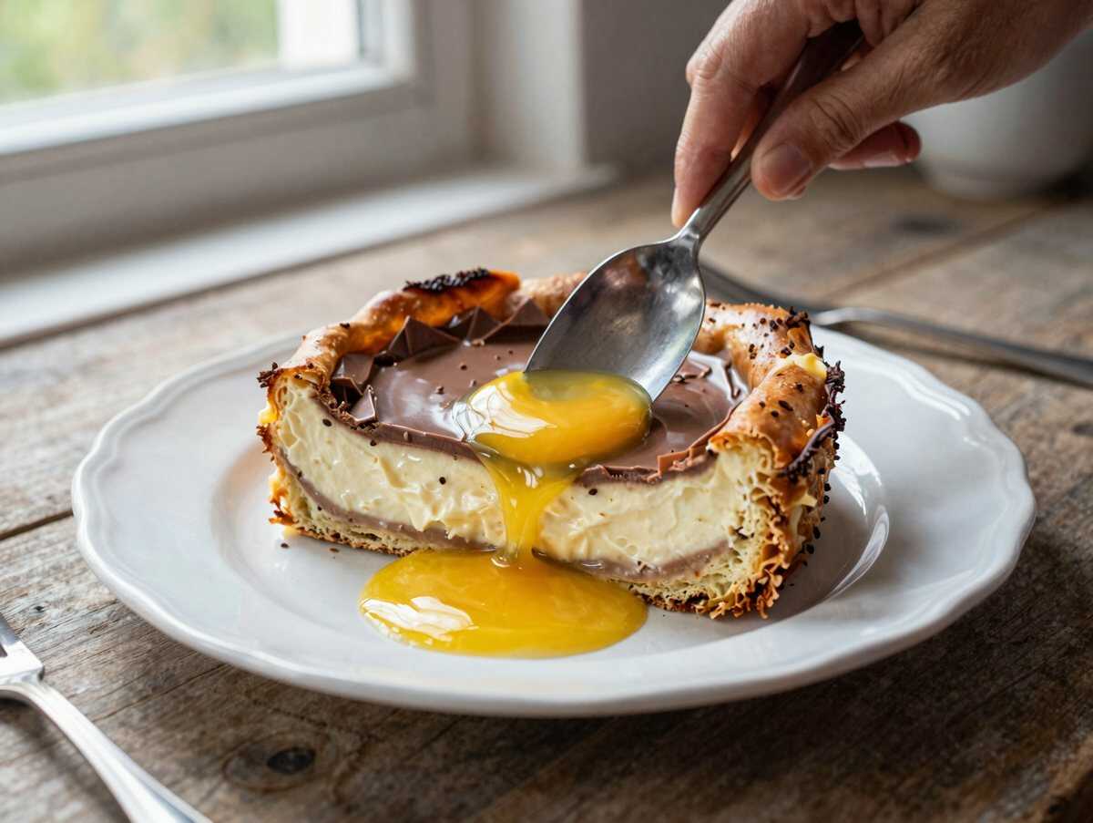 Käsekuchen-Wunder: Einfaches 3-Zutaten-Rezept, das begeistert! – während der Zubereitung