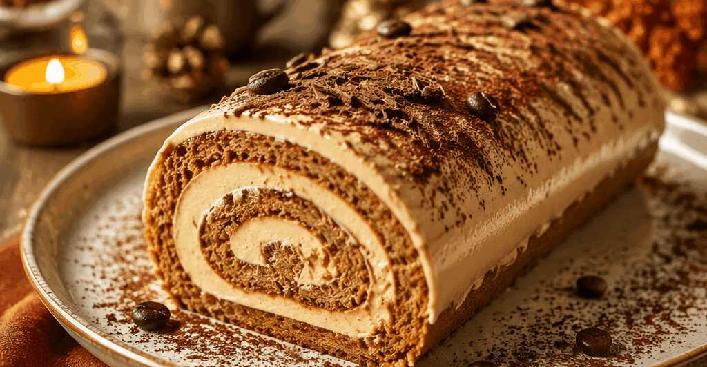 Kaffeetraum: unwiderstehliche Biskuitrolle mit zarter Creme – so sieht es fertig aus