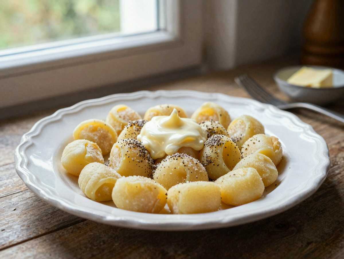 Kartoffel-Gnocchi mit Salbeibutter, das beliebteste Kartoffelrezept auf Pinterest – während der Zubereitung