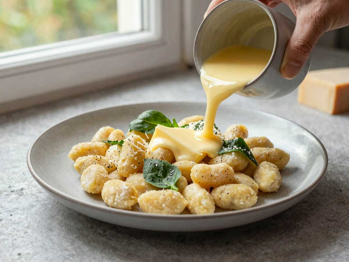 Kartoffel-Gnocchi mit Salbeibutter – perfekt, wenn spontan Besuch kommt – während der Zubereitung