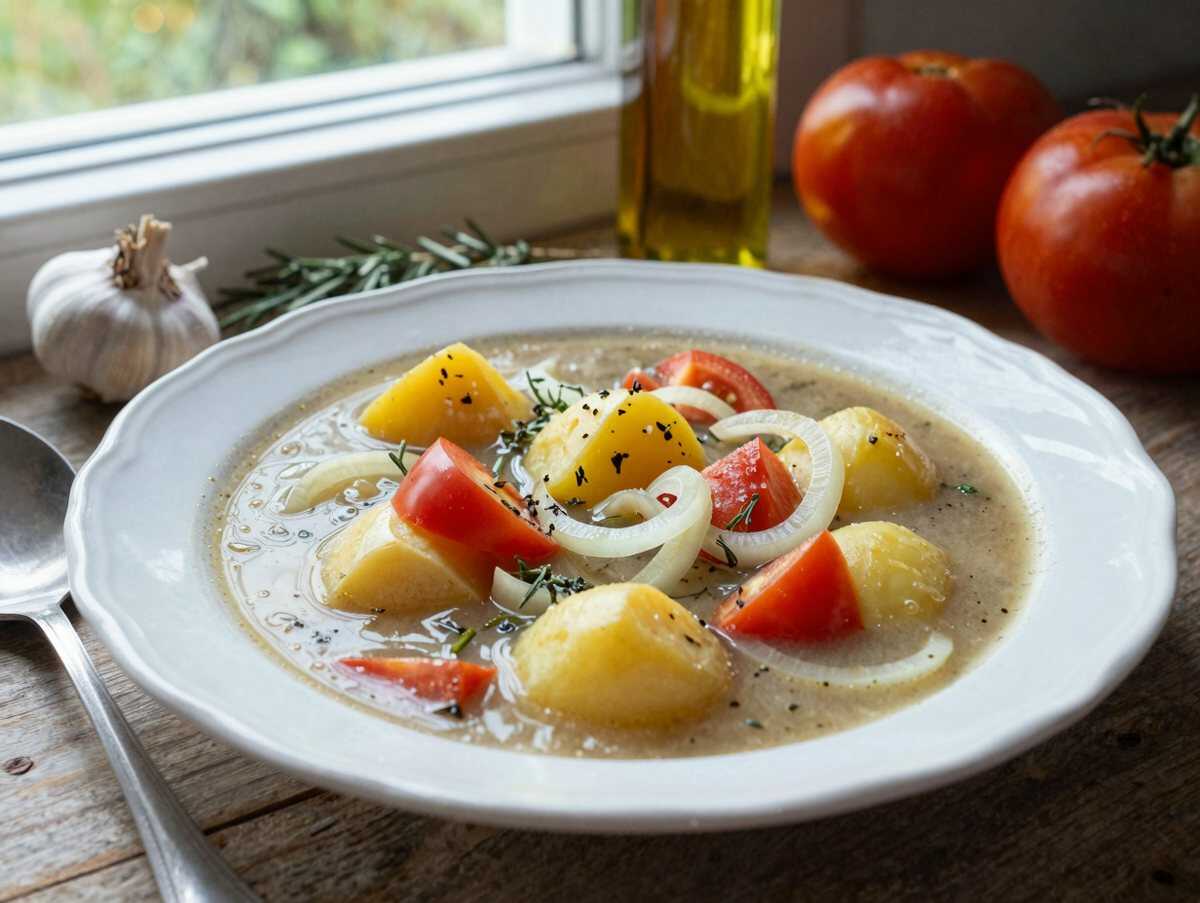 Kartoffel-Tomaten-Suppe mediterran: der Trick, den kaum jemand kennt – während der Zubereitung