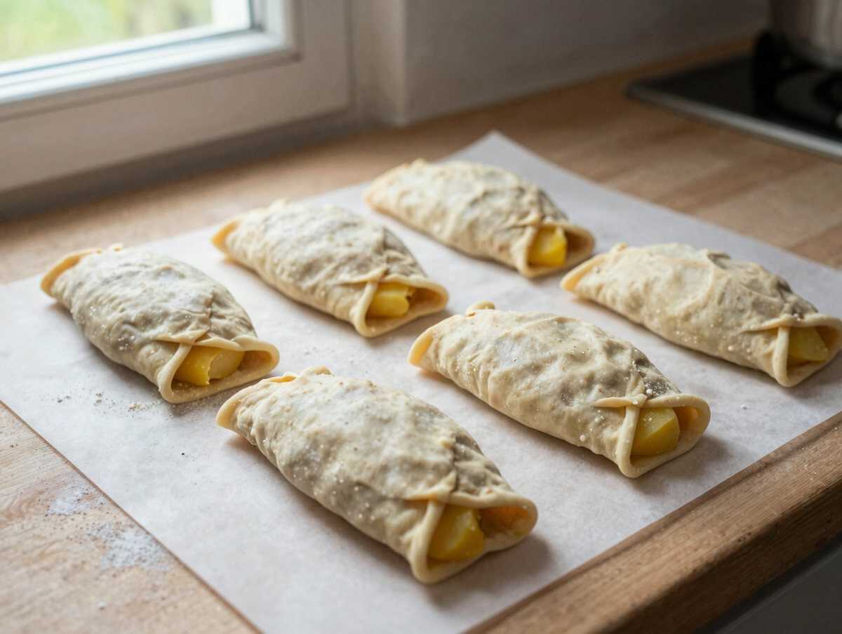 Kartoffel-Wraps aus 2 Zutaten – aus einfachen Zutaten ein Festessen – während der Zubereitung
