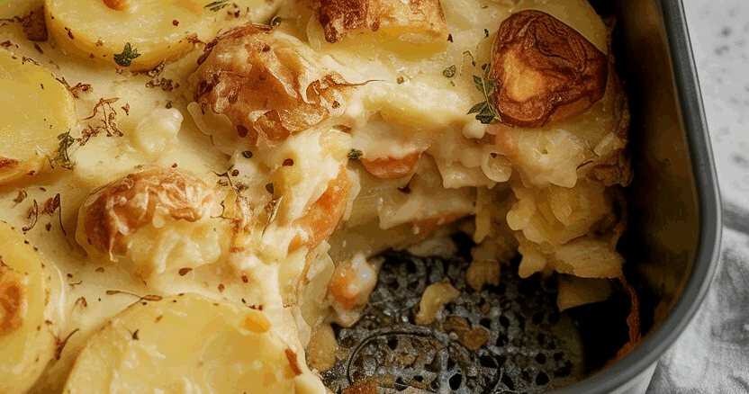Kartoffelauflauf portionsweise im Airfryer