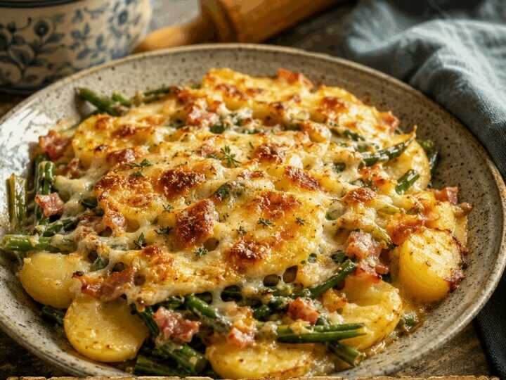 Kartoffel-Bohnen-Auflauf mit Bergkäse: schmeckt nach Sonntag bei Oma