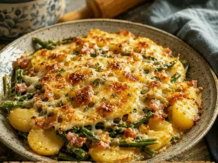 Kartoffel-Bohnen-Auflauf mit Bergkäse: schmeckt nach Sonntag bei Oma