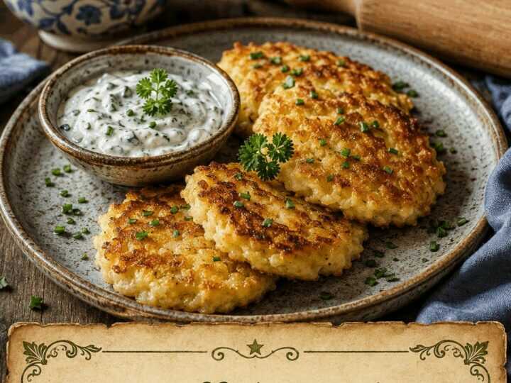 Kartoffel-Bratlinge mit Kräuterdip – ideal für den Kindergeburtstag
