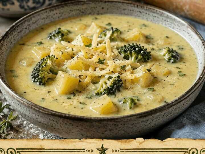 Kartoffel-Brokkoli-Suppe mit Käse: in 3 Schritten fertig