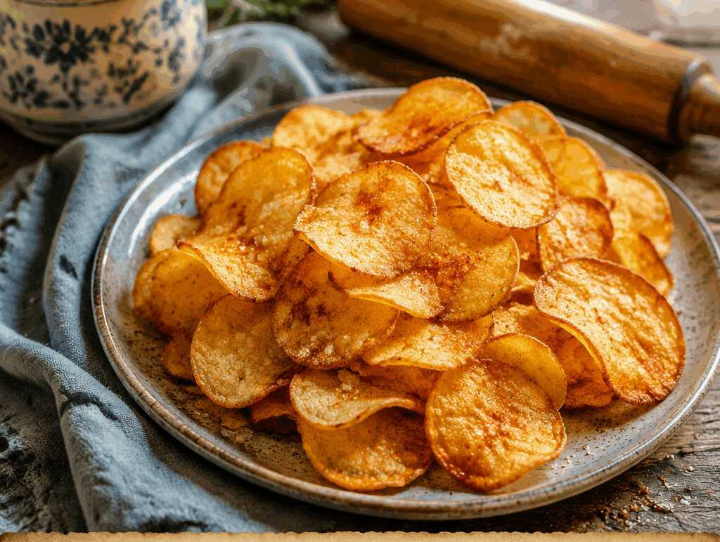 Kartoffelchips selbst gemacht im Airfryer – gelingt garantiert, auch Anfängern