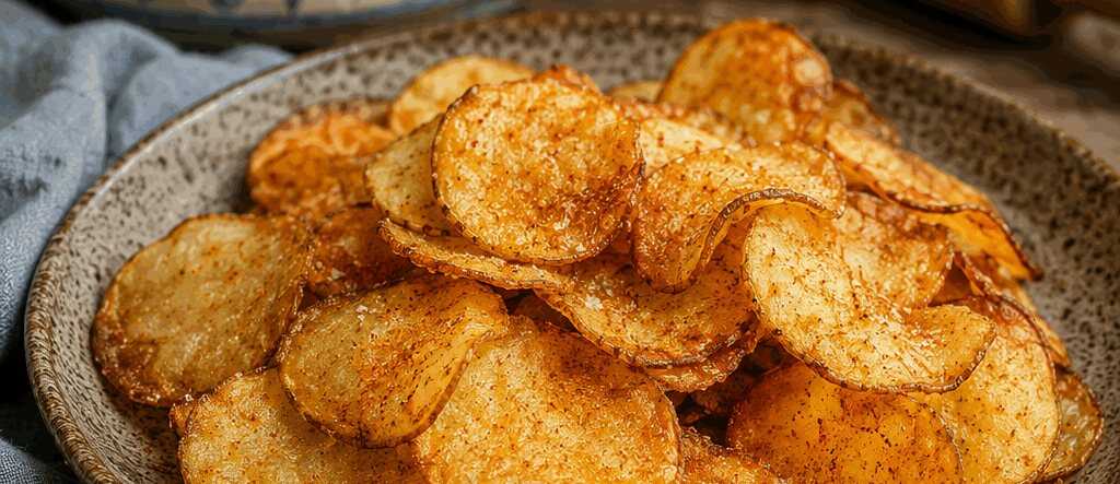 Kartoffelchips selbst gemacht im Airfryer – ideal für den Kindergeburtstag