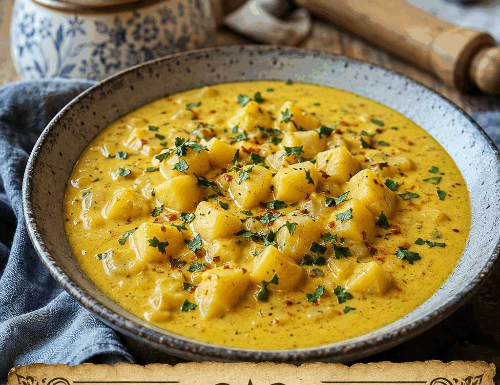 Kartoffel-Curry-Suppe mit Kokosmilch – in 20 Minuten auf dem Tisch
