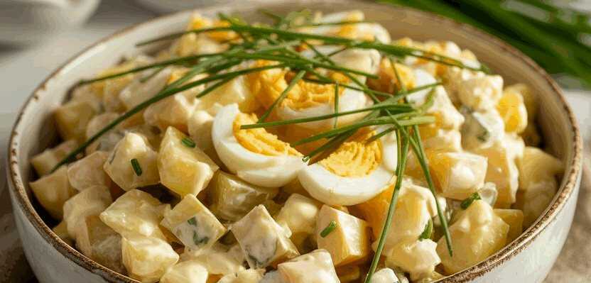 Kartoffel-Ei-Salat mit Schnittlauch