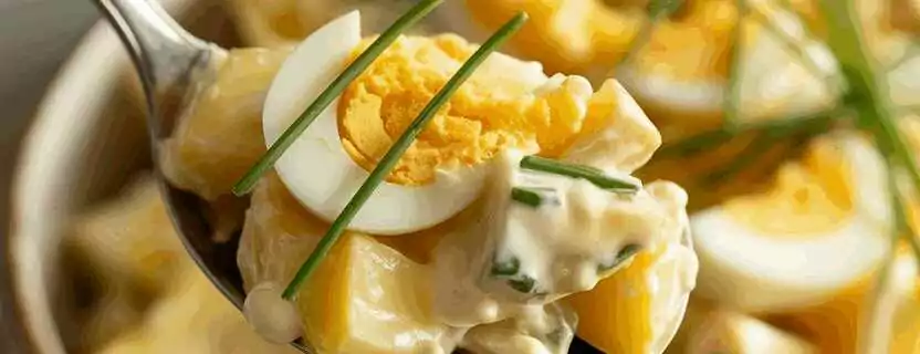 Kartoffel-Ei-Salat mit Schnittlauch – so sieht es fertig aus