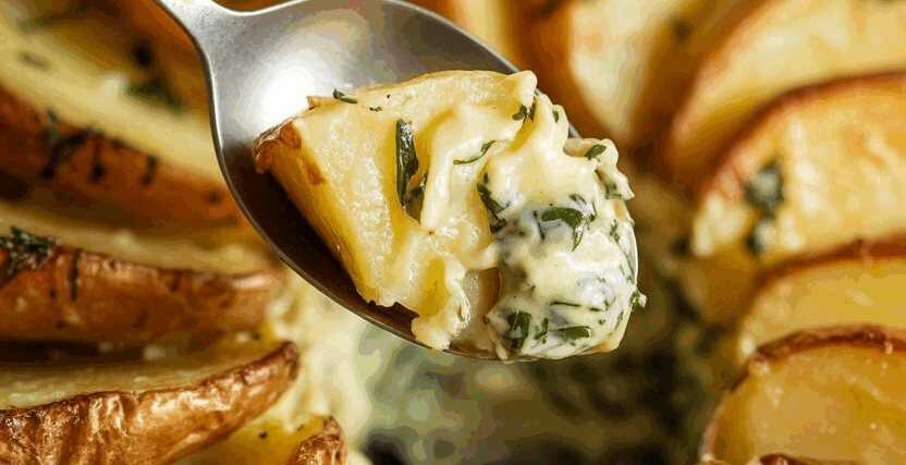 Kartoffel-Fächer mit Kräuterbutter aus dem Airfryer