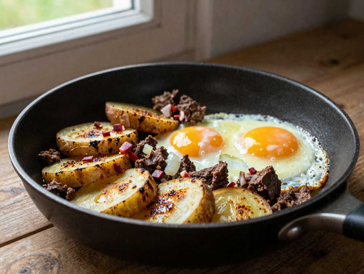 Kartoffelgröstl Tiroler Art: der Trick, den kaum jemand kennt – während der Zubereitung