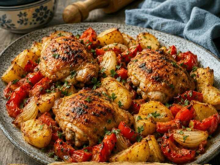 Kartoffel-Hähnchen-Blech mit Paprika: der Trick, den kaum jemand kennt