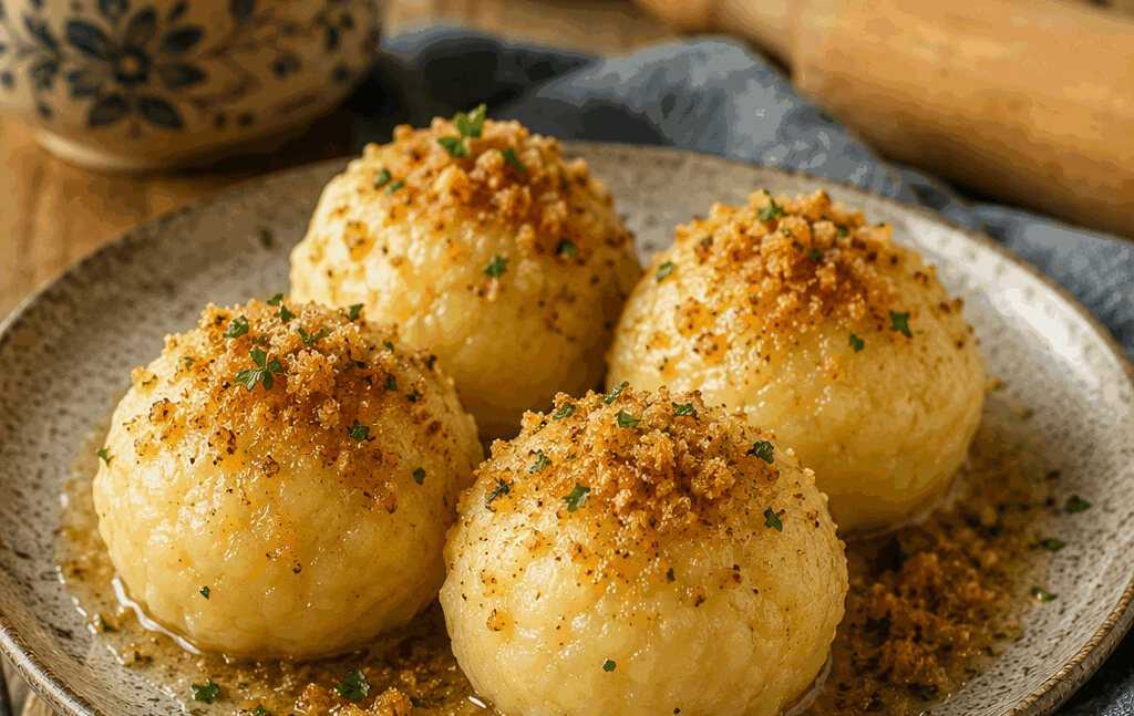 Kartoffelknödel mit Bröselbutter – in 20 Minuten auf dem Tisch