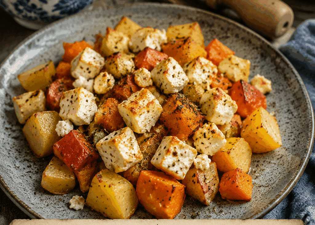 Kartoffel-Kürbis-Blech mit Feta: schmeckt nach Sonntag bei Oma