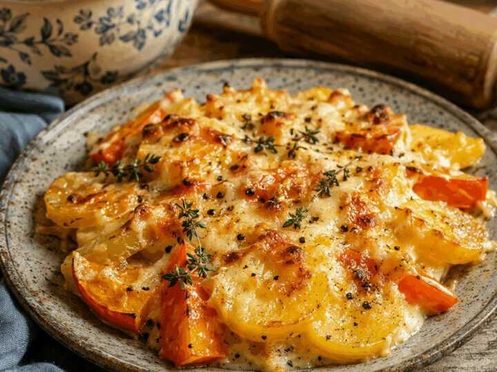 Kartoffel-Kürbis-Gratin – in 20 Minuten auf dem Tisch