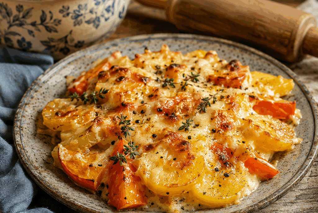 Kartoffel-Kürbis-Gratin – in 20 Minuten auf dem Tisch