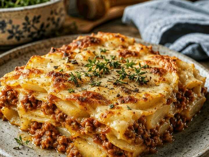 Kartoffel-Lasagne mit Hackfleischsoße – perfekt fürs Meal Prep am Sonntag