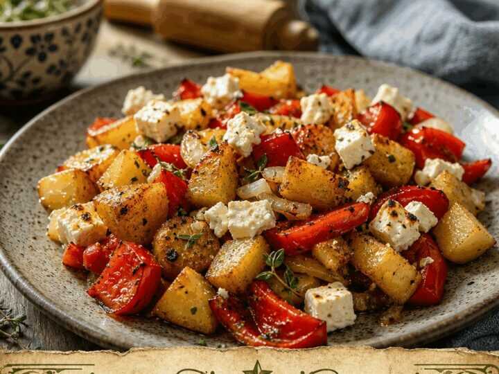 Kartoffel-Paprika-Pfanne mit Feta – mit Zutaten, die du sowieso zu Hause hast