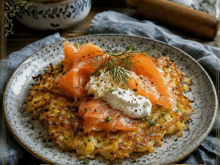 Kartoffelrösti mit Räucherlachs und Meerrettich – das Beilagen-Rezept, nach dem alle fragen