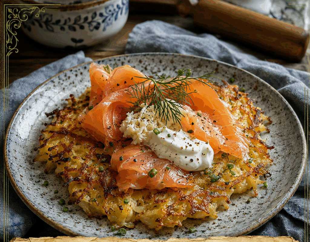 Kartoffelrösti mit Räucherlachs und Meerrettich – das Beilagen-Rezept, nach dem alle fragen