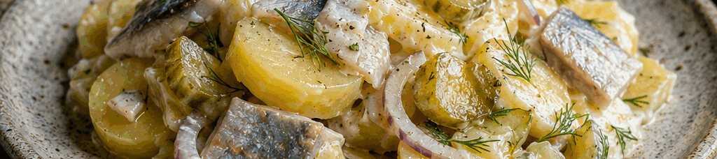 Kartoffelsalat mit Matjes – perfekt fürs Meal Prep am Sonntag – so sieht es fertig aus