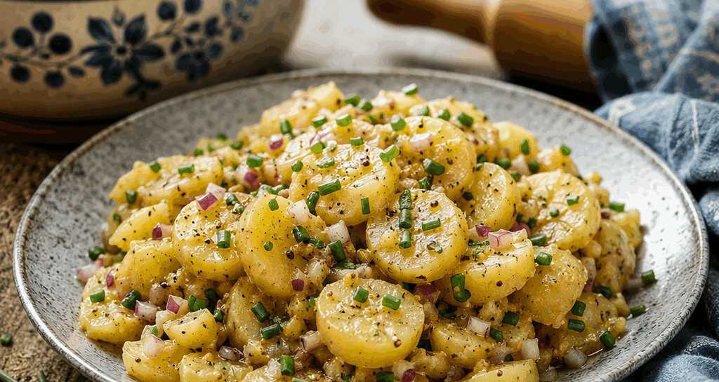 Kartoffelsalat ohne Mayo mit Essig und Öl – perfekt zum Vorkochen für die ganze Woche