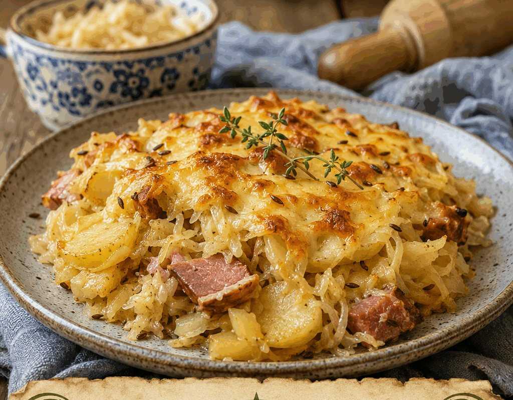 Kartoffel-Sauerkraut-Auflauf mit Kasseler – günstig, sättigend und unglaublich lecker