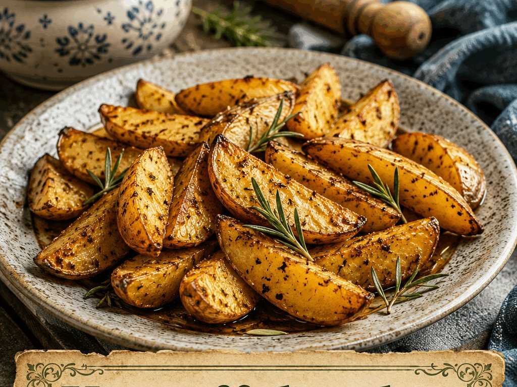 Kartoffelspalten mit Rosmarin aus der Heißluftfritteuse