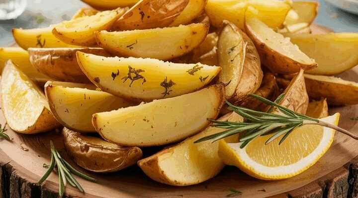 Kartoffelspalten mit Rosmarin und Zitrone