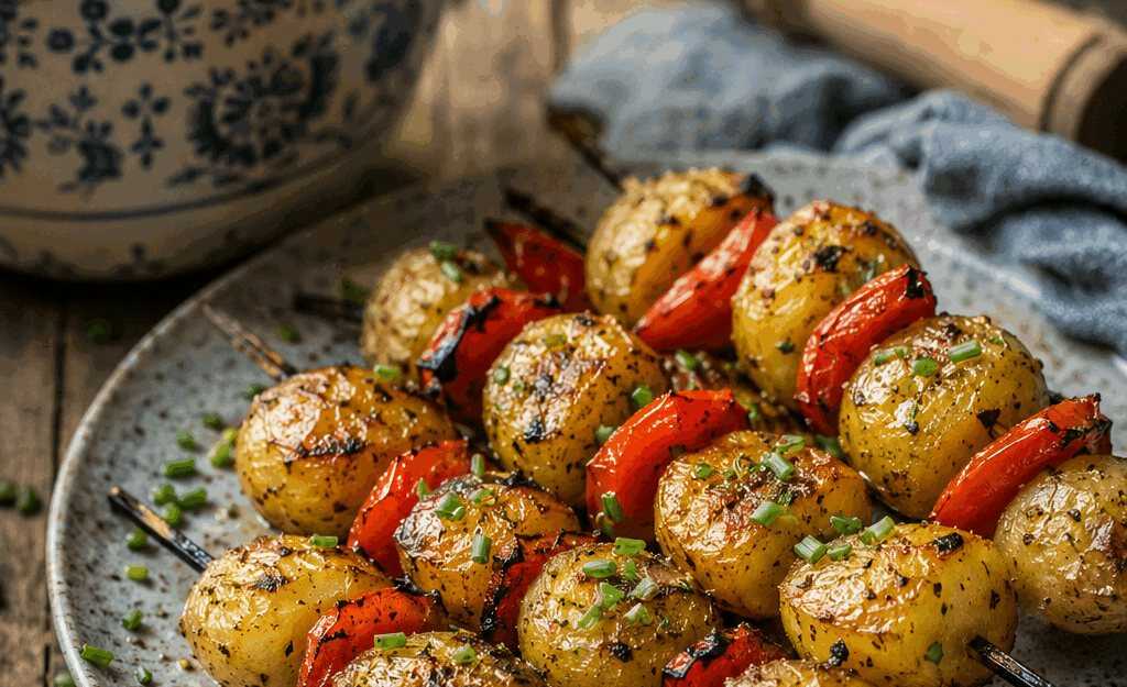 Kartoffelspieße vom Grill: das schnelle Abendessen für stressige Tage