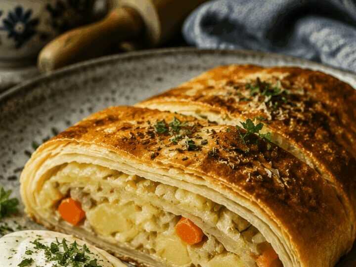 Kartoffelstrudel mit Gemüsefüllung: in 3 Schritten fertig