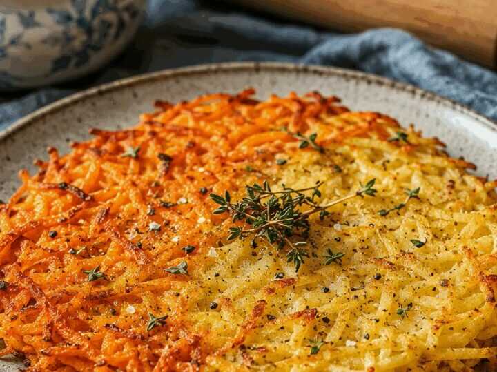Kartoffel-Süßkartoffel-Rösti zweifarbig – das Soulfood für kalte Tage