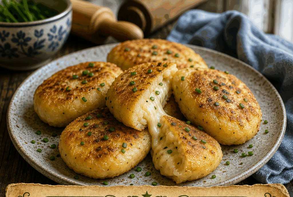 Kartoffeltaschen mit Käsefüllung