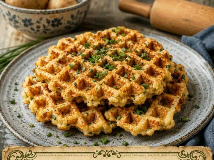 Kartoffelwaffeln herzhaft mit Schnittlauch, das 5-Sterne-Rezept aus einfachen Kartoffeln