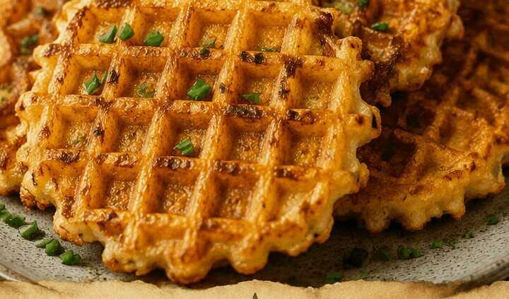 Kartoffelwaffeln herzhaft mit Schnittlauch – mit Zutaten, die du sowieso zu Hause hast